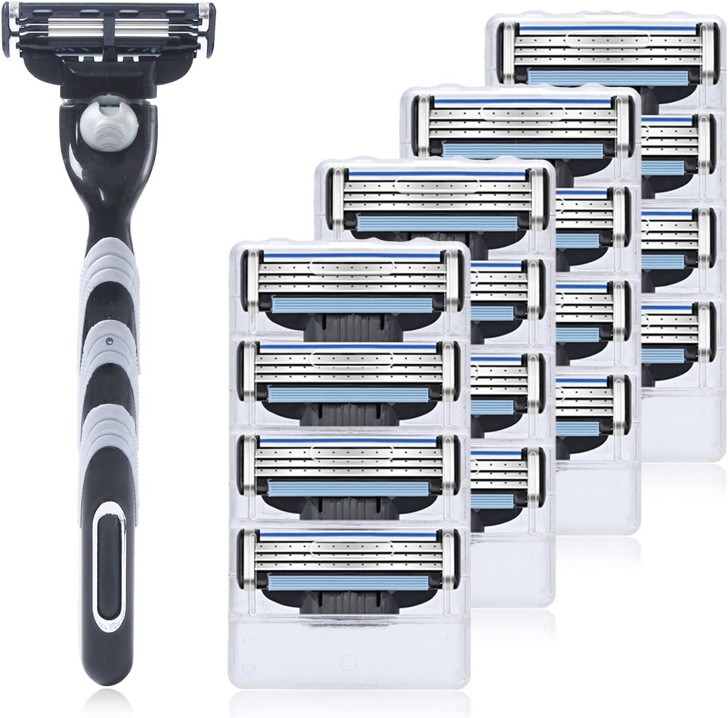 Mens Razor Set with 16 Razor Blade Refills Containing Aloe Vera and ...