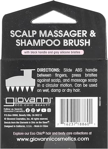 Miniatura 3 de GIOVANNI Cepillo masajeador de cuero cabelludo y champú  Cepillo para el cuero cabelludo masajeador de cabello cepillo masajeador de champú