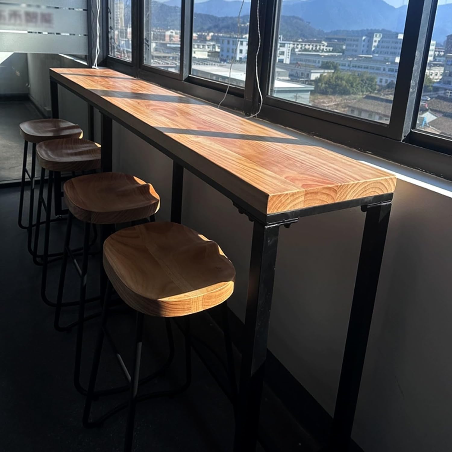 Bar Height Table,High Bar Table,Kitchen Breakfast Bar,Kitchen Island,Tabletop Thickness 4.5cm,Kitchen Bar Table Counter,Counter Breakfast Dining High Tables for Kitchen Living Room(Grapefruit