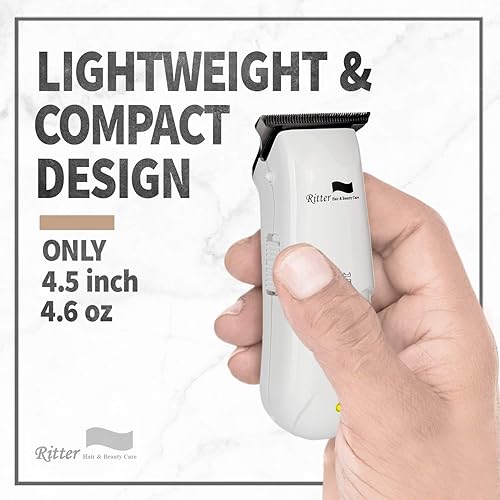 Miniatura 5 de Ritter H&B.C - Cortadora de pelo profesional para calvicie, cortadora de barba de 0.000 in, rasuradora de calavera, hoja en T de acero al carbono