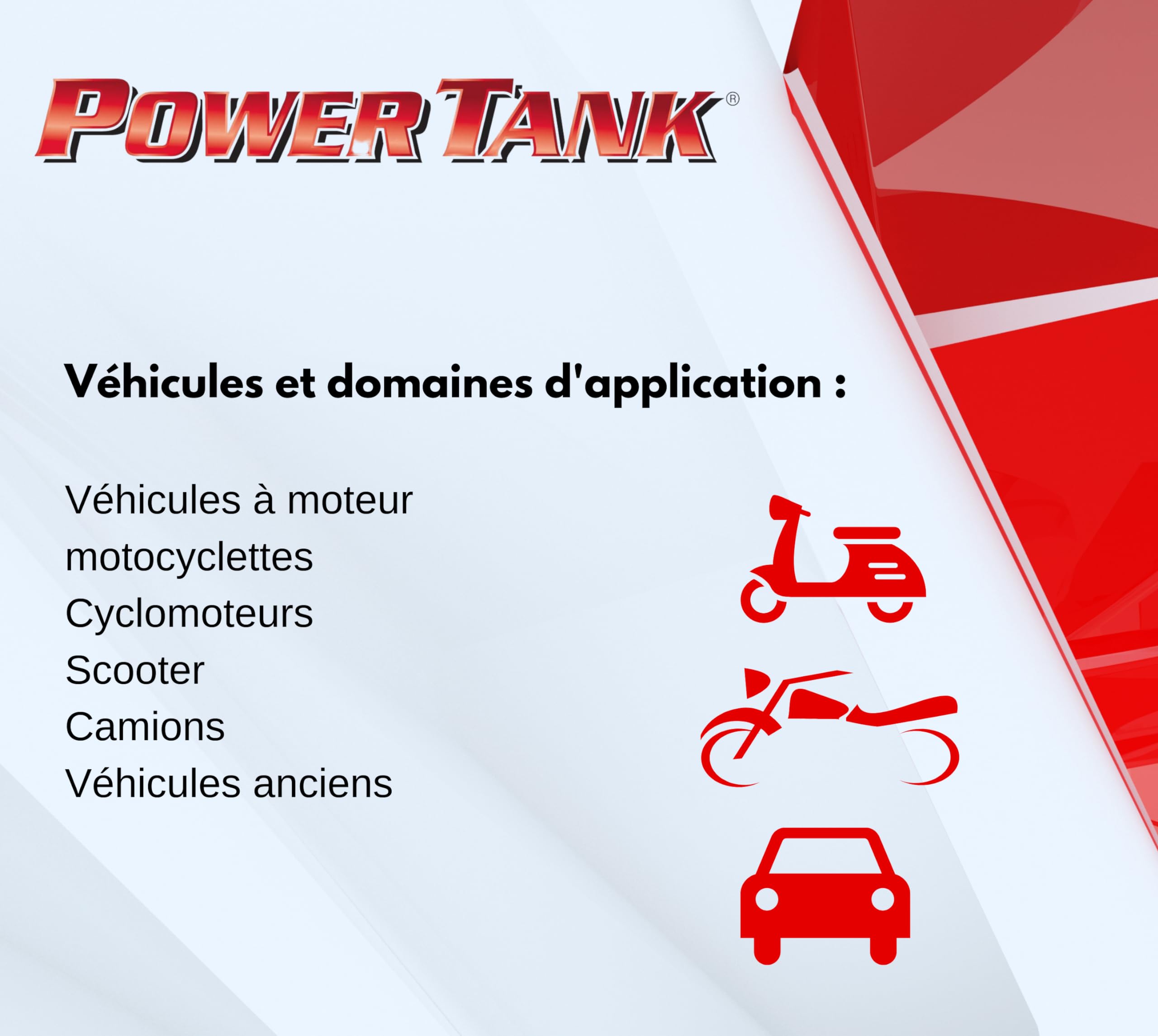 POWER TANK - Traitement de Réservoir pour Voiture 50/55 Litres Kit Grand 1,3 kg Protège et Répare le Réservoir de Gasoil et d’Essence Élimine la Rouille et Protège Contre la Corrosion pour Voitures