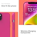YATWIN Silicone Back Case for iPhone 13, Soft-Touch Phone Back Cover for Apple iPhone 13 - Magenta gallery image
