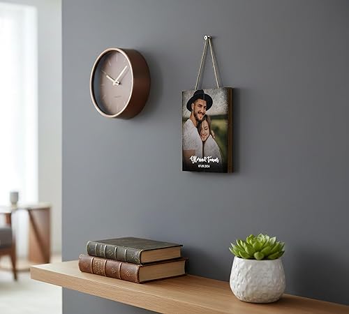 Miniatura 6 de STILAVIBES LLC Foto personalizada sobre madera Impresión de imagen personalizada Nombres y fecha Panel de madera de abedul rústico Regalo de