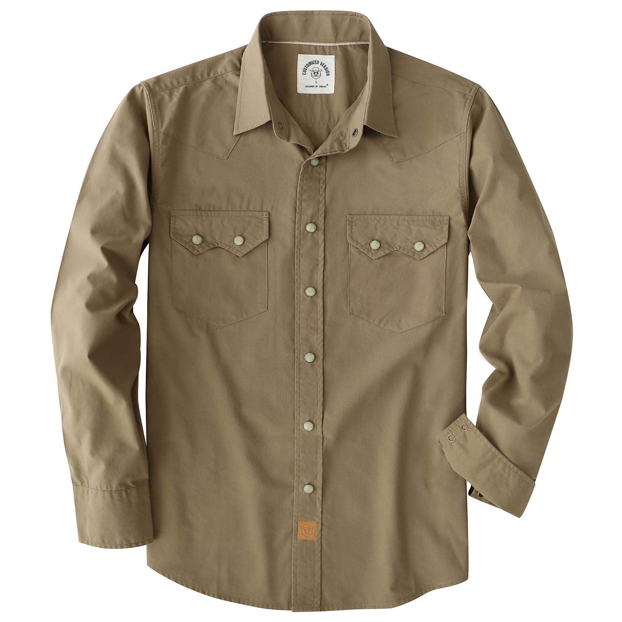 Dubinik® Freizeithemden Für Herren Westernhemd Druckknöpfen Cowboy Kariertes Baumwolle Comfort Fit Langarm Arbeitshemd