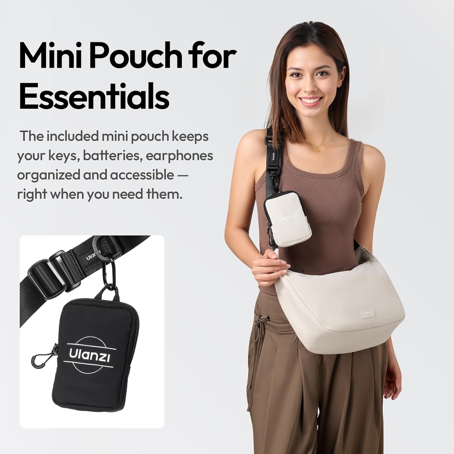 Linpr cameratas, kleine crossbody SLR-camera's, fototas, SLR/DSLR schoudertas, professionele waterdichte fotografie, compatibel met Canon/Sony /Nikon, Lichtgewicht en Draagbaar (Grijs, Medium Linpr cameratas, kleine crossbody SLR-camera's, fototas, SLR/DSLR schoudertas, professionele waterdichte fotografie, compatibel met Canon/Sony /Nikon, Lichtgewicht en Draagbaar (Grijs, Medium