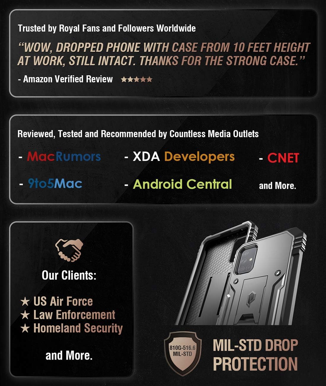 Buy Poetic Revolution Case For Samsung Galaxy 1 5g Uw Verizon Version Not Fit Galaxy 1 4g And 1 5g Full Body Rugged Shockproof Protective Cover With Kickstand Built In Screen Protector Black Online In