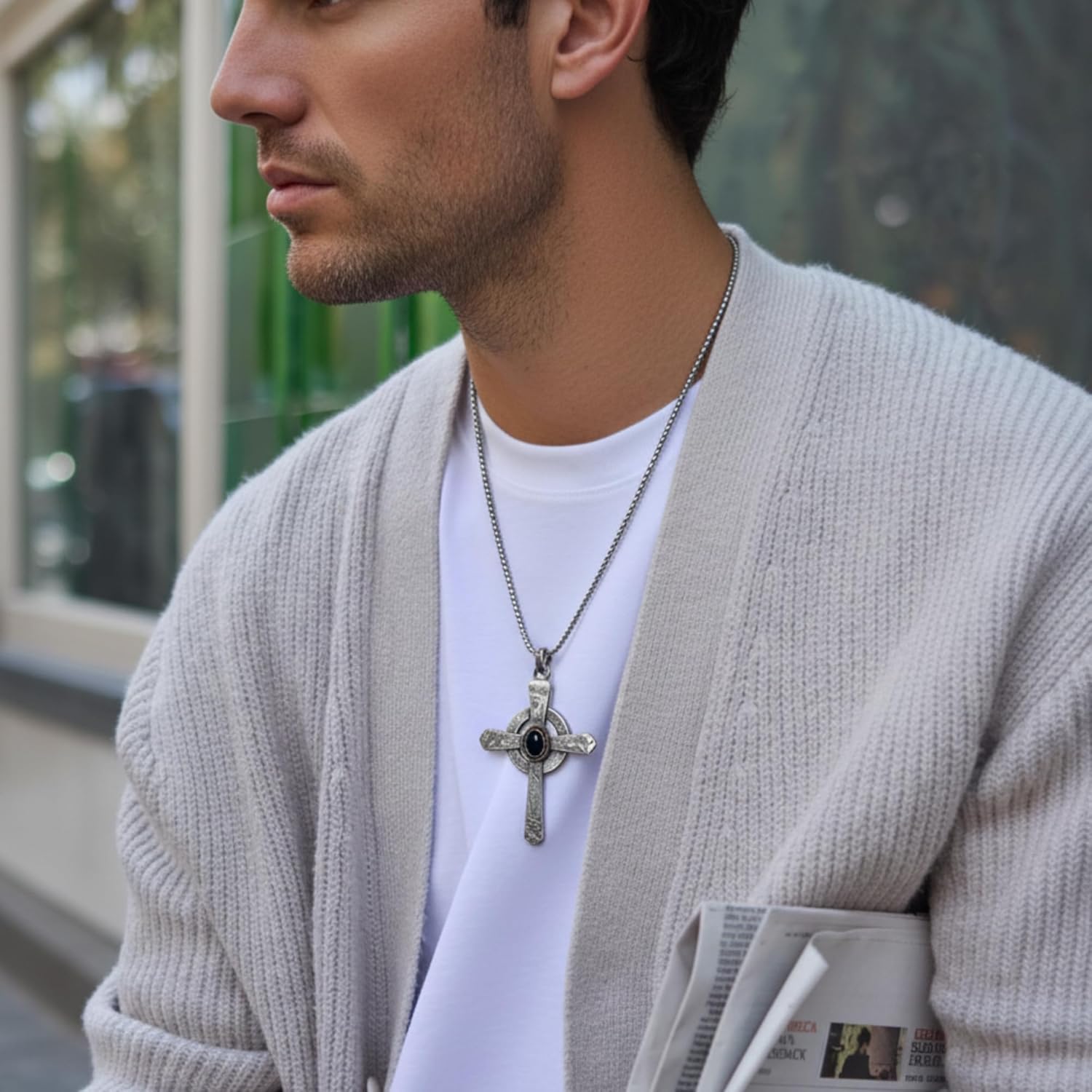 Morgan Silver Coin Cross Necklace – Handmade Pendant Crafted from Authentic Morgan Silver Dollars, Vintage Faith Jewelry for Men & Women, Dual-Symbol Heritage & Art Design (Free Chain Included) - Image 8