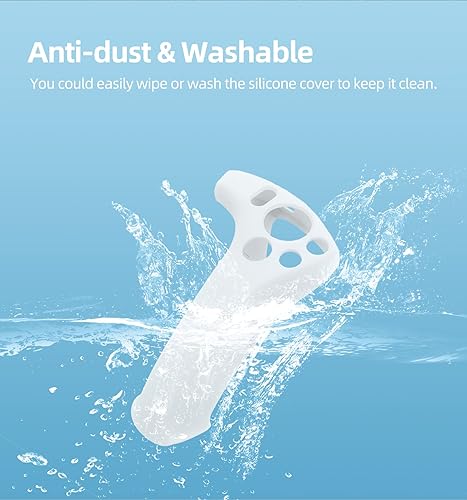 Miniatura 5 de SYACHI Anti-Slip Silicone Pad for Playstation VR2 Sense Controller,Cover Accessories Kit for PS VR2 Gaming Gamepad Grip,Anti-Scrach Anti-Drop