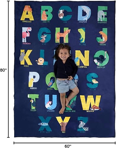 Miniatura 9 de Alfombra ABC para niños XL de 72 pulgadas, niños pequeños y bebés, uso en guardería y aula para aprender el alfabeto, alfombra de guardería,