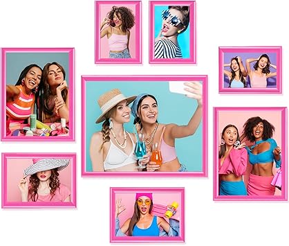 Amazon.com - Suzile 8 Pc Picture Frames - Solid Colored Photo Frame ...