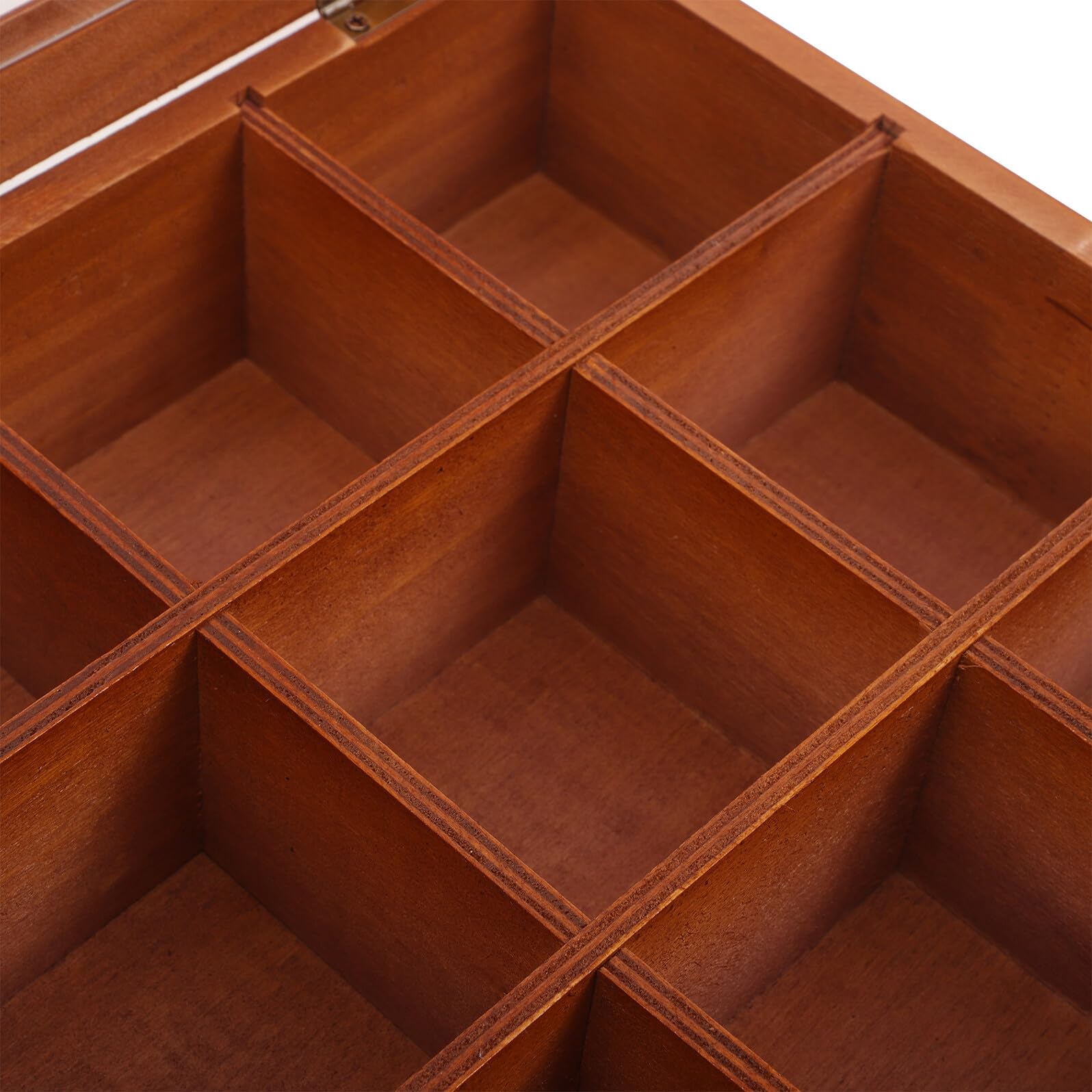 Baluue Teebeutel Organizer Holz mit 9 Fächern Multifunktional für Küche Büro Zuckerpäckchen Aufbewahrungsbox