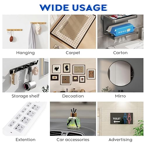 Miniatura 5 de 100 cintas de espuma de doble cara, cinta de montaje blanca resistente, cinta de espuma superadhesiva de 0.079 pulgadas de grosor, cinta adhesiva