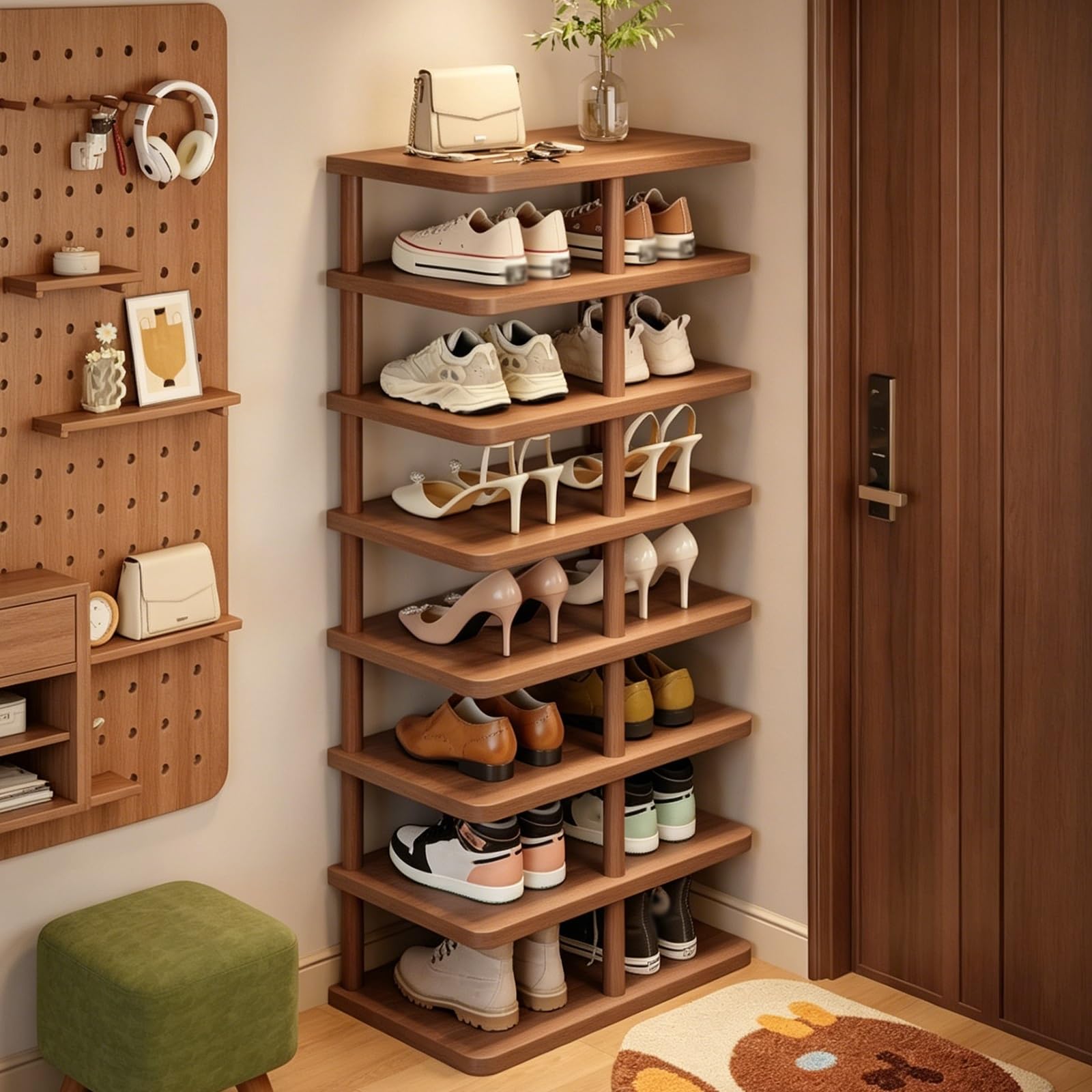 Étagère à chaussures en veau 8 niveaux gain de place Sto nizer