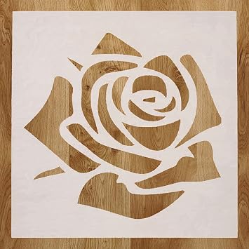 Rose Paint Stencil for Walls & Furniture - DIY Decorative Stencil - Reusable for Painting - Rose Pattern