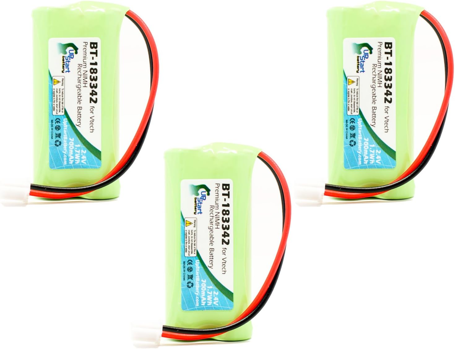 3 Pack - Replacement for GE 5-2734 Battery - Compatible with GE Cordless Phone Battery (700mAh 2.4V NI-MH)