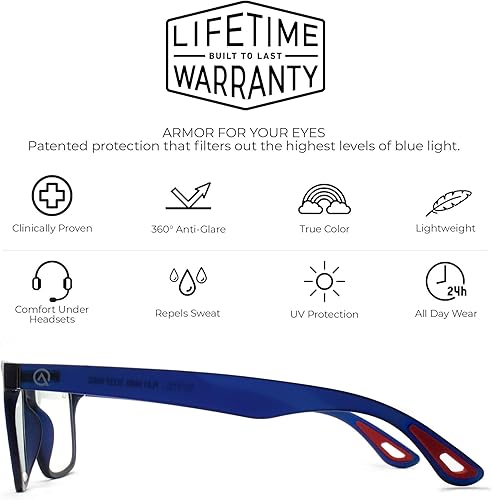 Miniatura 10 de Gamer Advantage Gafas de juego con bloqueo de luz azul