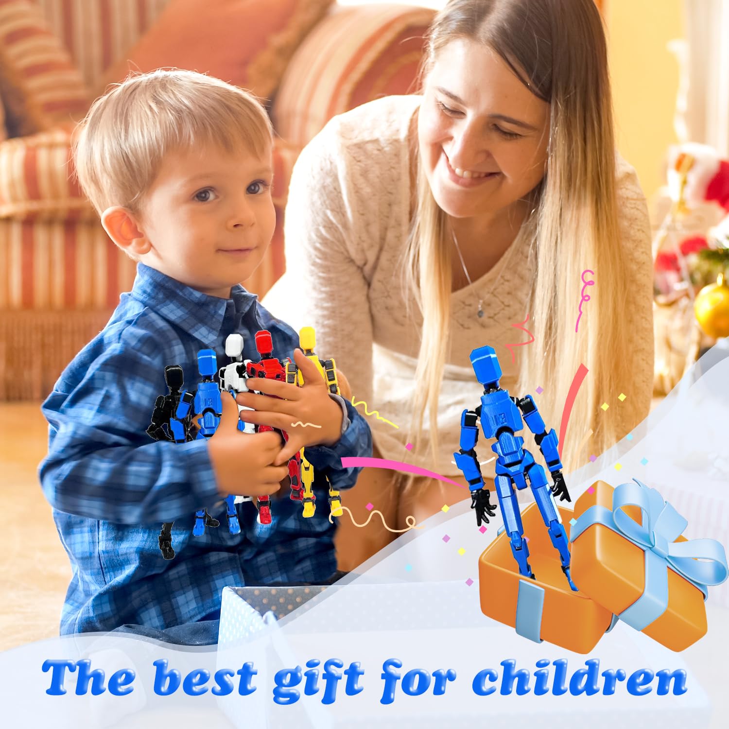 FIGURINE D'ACTION FUN 13 ImpriméE en 3D, Figurine Mobile T13 Multi