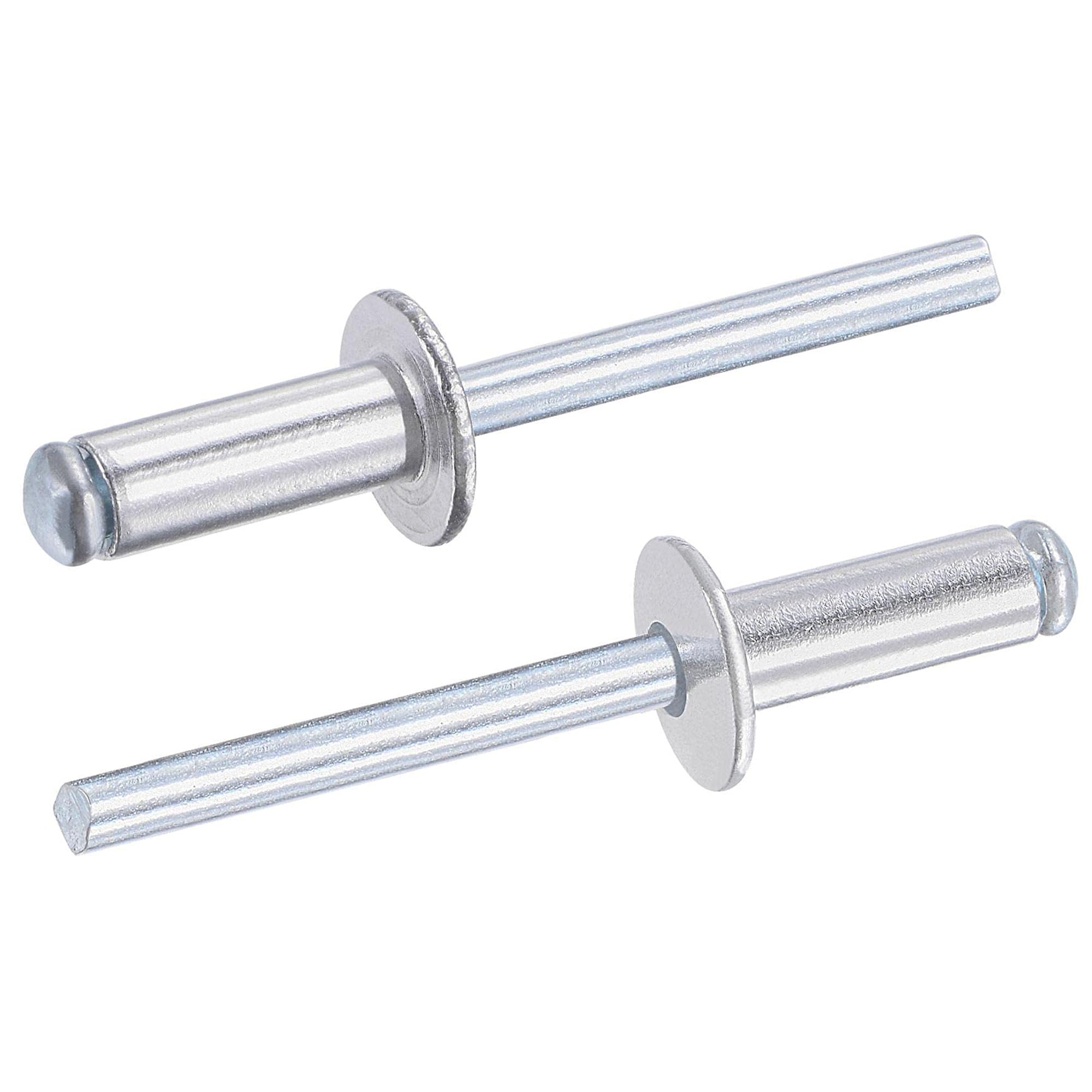 TA-VIGOR 50Pcs 6mm x 16mm Aluminium Blind Rivets, Open End Pop Rivets with Dome Head