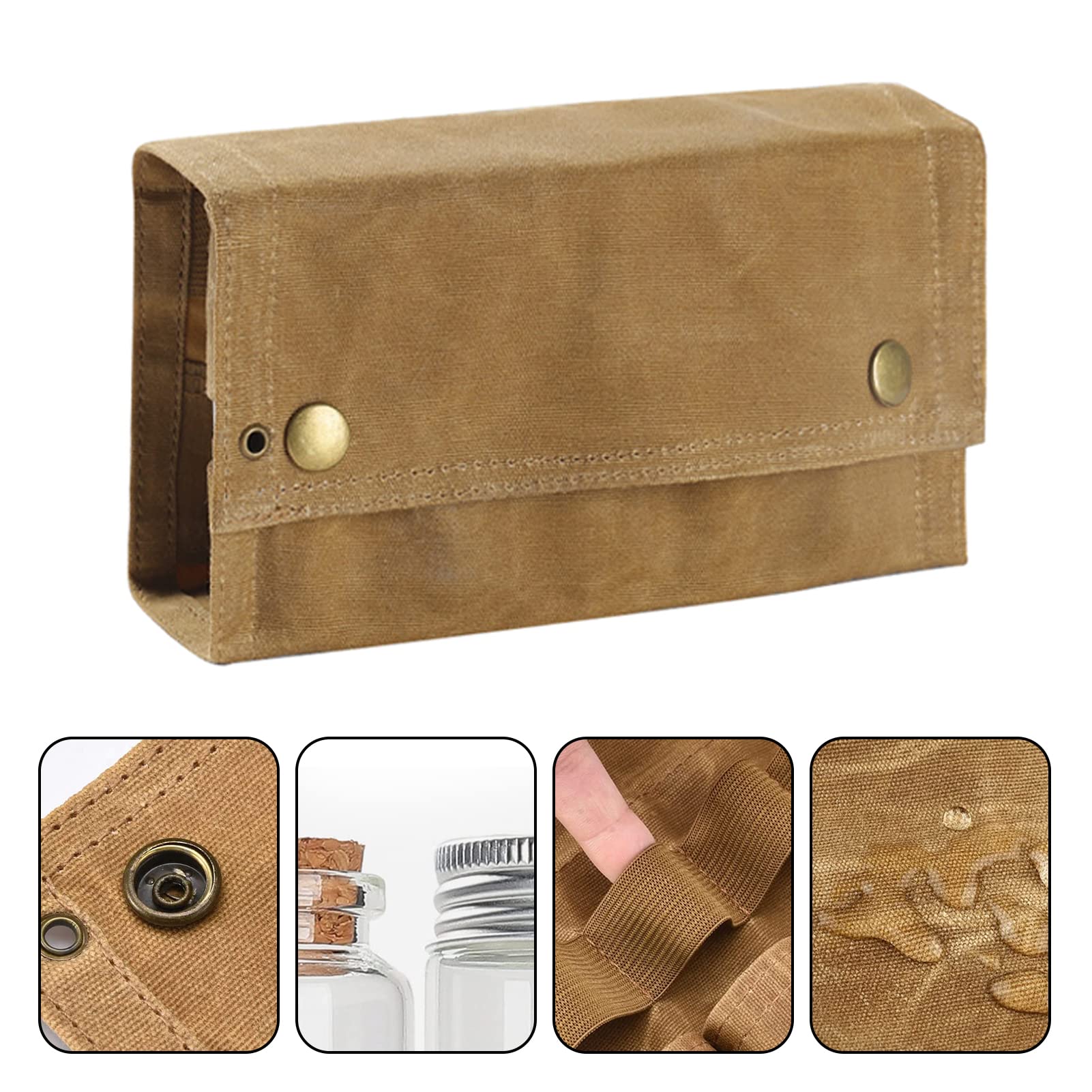 Kit spezie da campeggio - Borsa portaspezie portatile con 7 barattoli di spezie, scatola per condimenti | Kit di spezie da viaggio e contenitori per spezie da campeggio per barbecue da campeggio