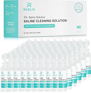 3% Saline Solution for Household Uses, 300ml (10.56 FL OZ), 5ml Each, 60 Pack