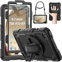Vista 1 de HXCASEAC Funda para Samsung Galaxy Tab A9 de 8,7 pulgadas, protectora con protector de pantalla/correa de mano/soporte para bolígrafo, resistente a