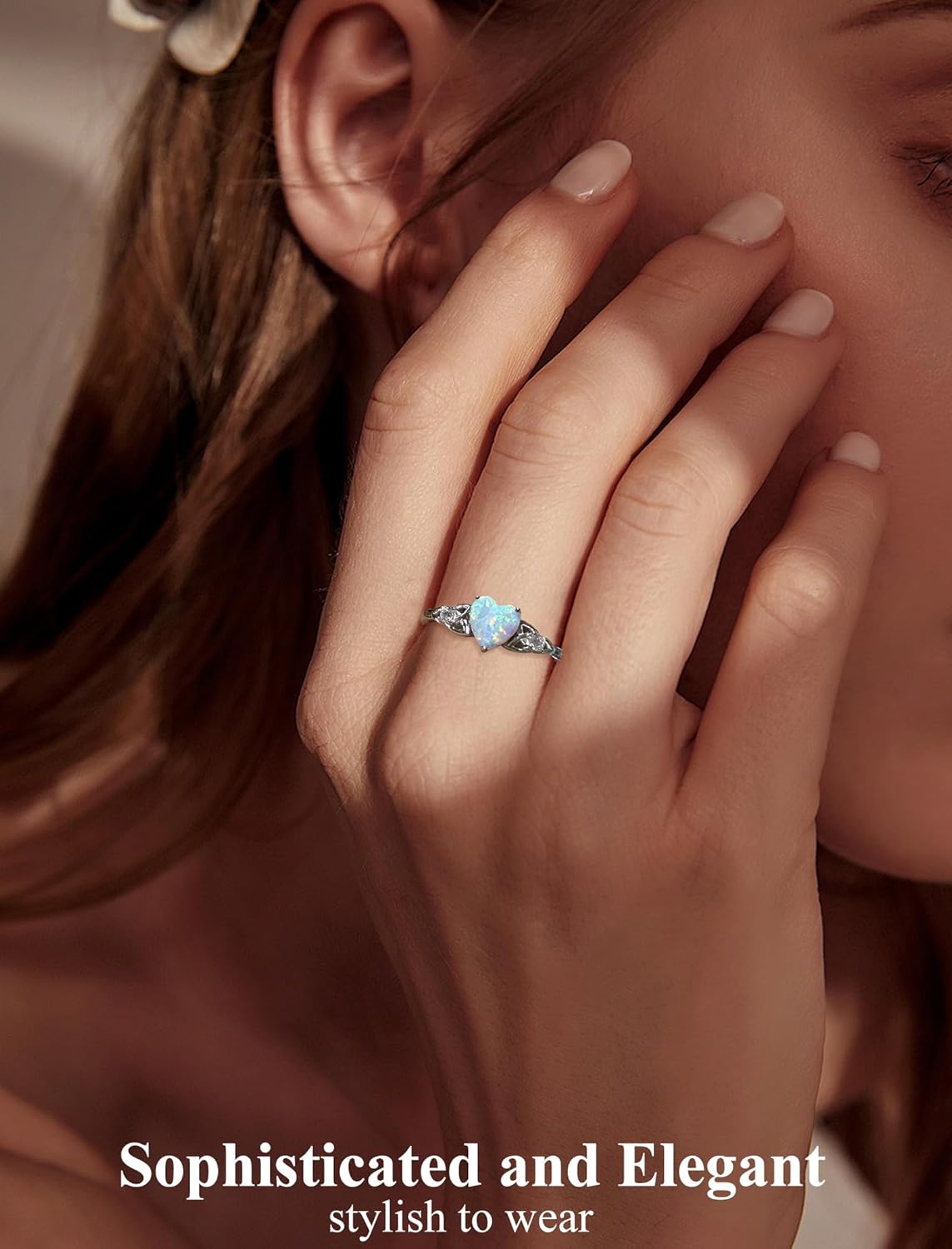 Celtic Knot Rings for Women 925 Sterling Silver Solitaire Ring Wedding Engagement Band Heart Birthstone Jewelry Size 5-10 - Image 2