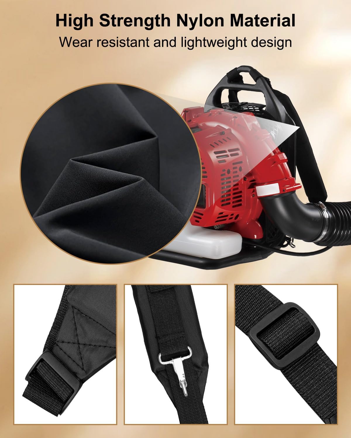 Replace 511758401 Shoulder Straps Fit for RedMax EBZ8500 EBZ7500 EBZ6500 EBZ8000 EBZ8001 EBZ7000 EBZ5000 EBZ4300 521678901 Backpack Blower, Leaf Blower Harness Kit 4 Pack