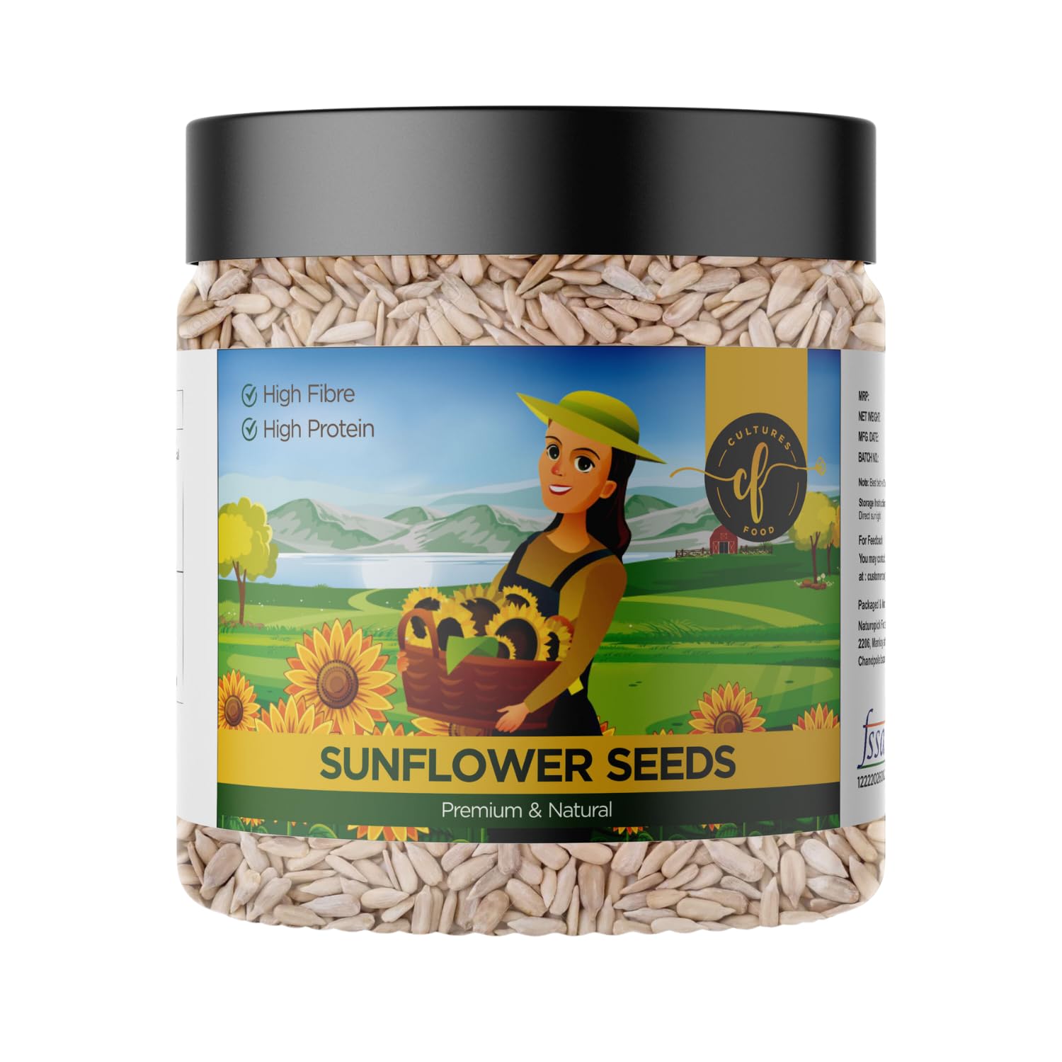Cultures Food Premium Pure Natural Sunflower Seeds (1Kg), Crunchy, Rich In Magnesium, Protein, Antioxidants, Immunity Booster, Zero Cholesterol, No Trans Fat, Gluten Free, Plant-Based Protein Gluten-Free: Suitable for those with gluten sensitivities  (B0CHVST42X) Amazon Price History, Amazon Price Tracker