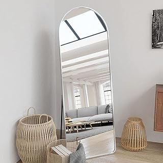 مرآة بطول كامل - ابيض - 60 * 170 * ابيض - قابله للطي