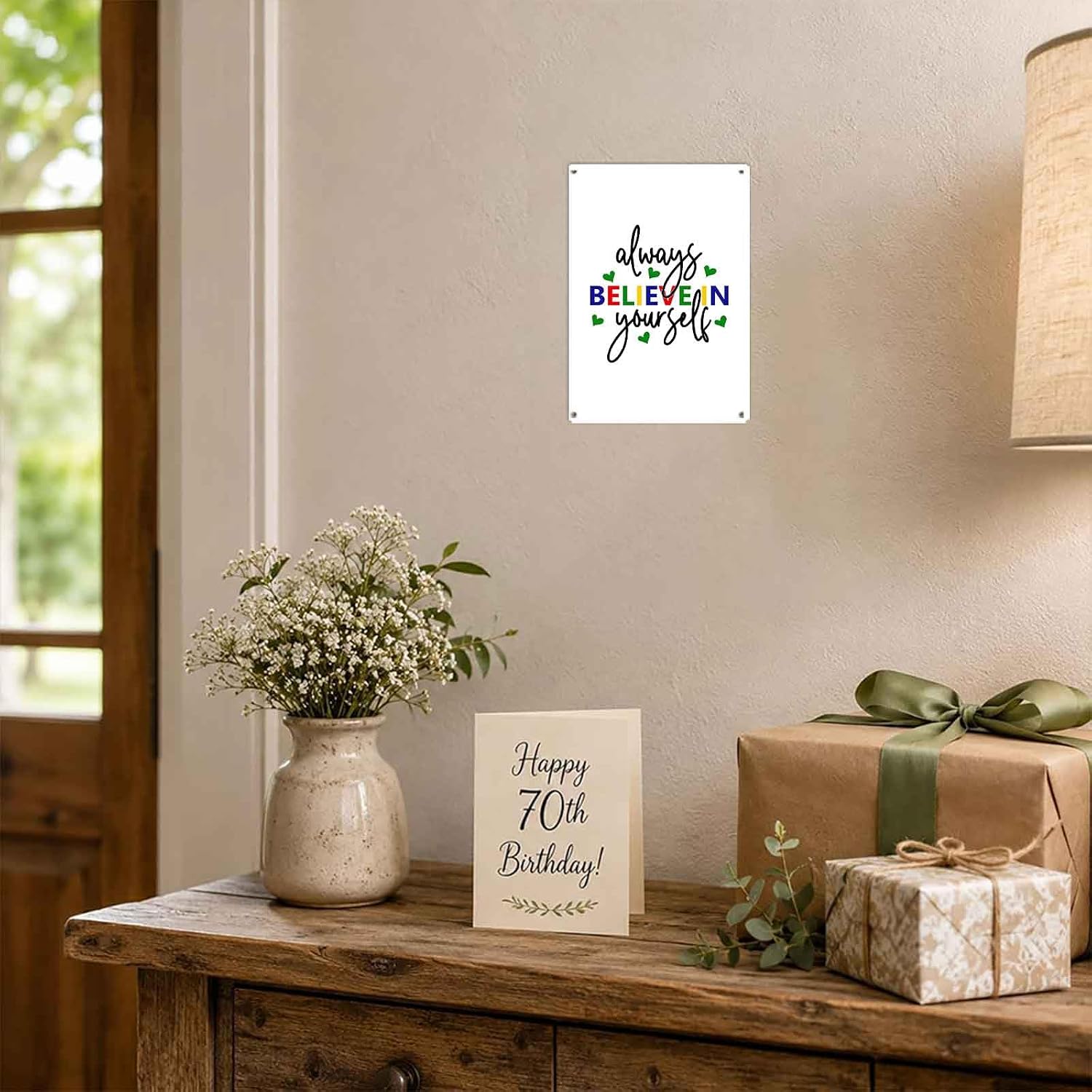 Always Believe In Yourself Motivational Metal Sign 8 x 12 Inch image 5