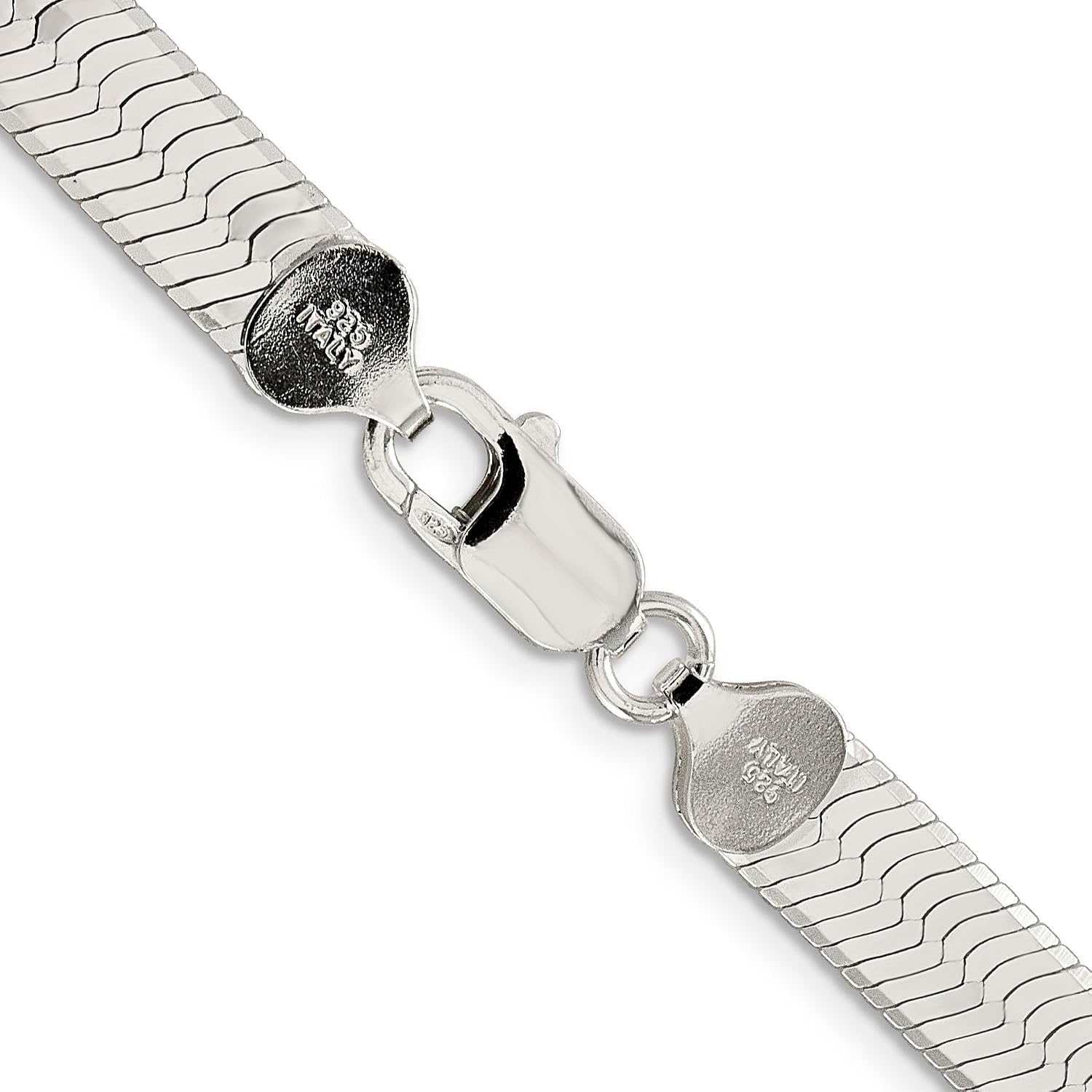 IceCarats 925 Sterling Silver 8mm Chunky Herringbone Chain Bracelet Polished