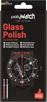 polyWatch glass polishing cream repair watches, smartphone, car, furniture, household, window