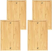 Vista 27 de Placa de interruptor de luz de palanca simple de madera maciza de 4.8 x 3.14 pulgadas, cubierta de interruptor de luz de calidad de madera cruda