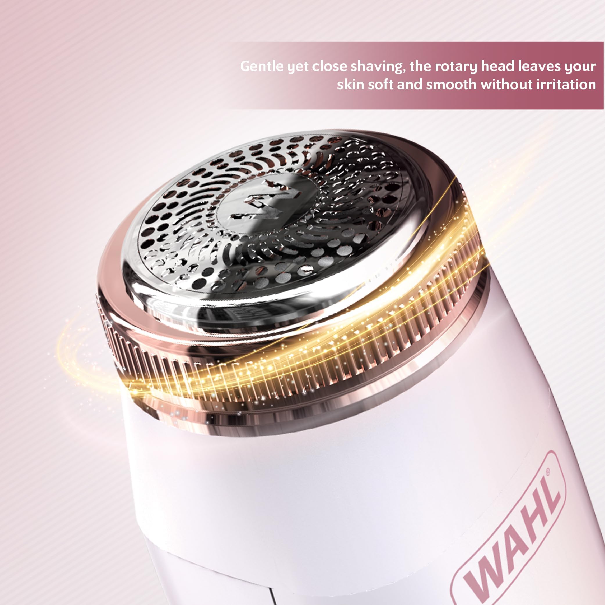 WAHL Facial Hair Remover, Face Hair Remover for Women, Face and Body Hair Remover, Upper Lip Hair Remover, Rotary Shaver, Remove Peach Fuzz, Painless Hair Removal, Rechargeable Trimmer, 09865-3927