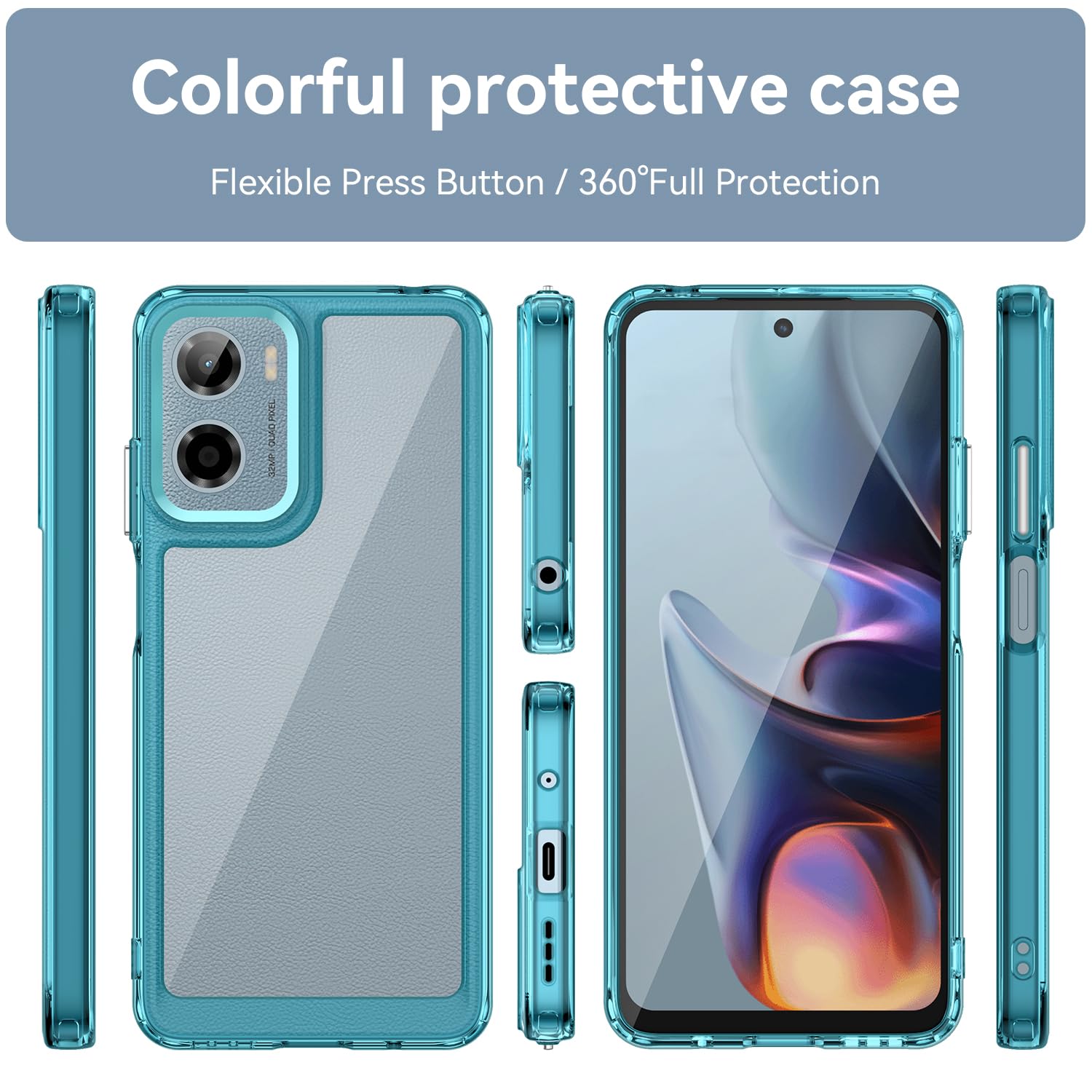 Cadorabo 3x Pellicola Protettiva copertura completa compatibile con Motorola MOTO G8 PLUS in TRASPARENTE con NERO - Pacco di 3 Vetro di protezione del display con durezza 9H con compatibilità 3D touch