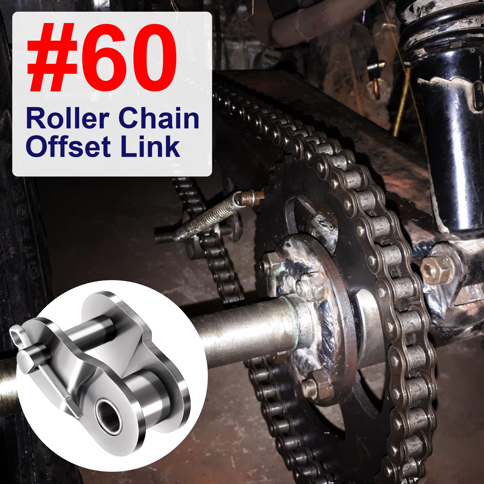 4 PCS #60 Roller Chain Offset Half Link — Amazon image 5