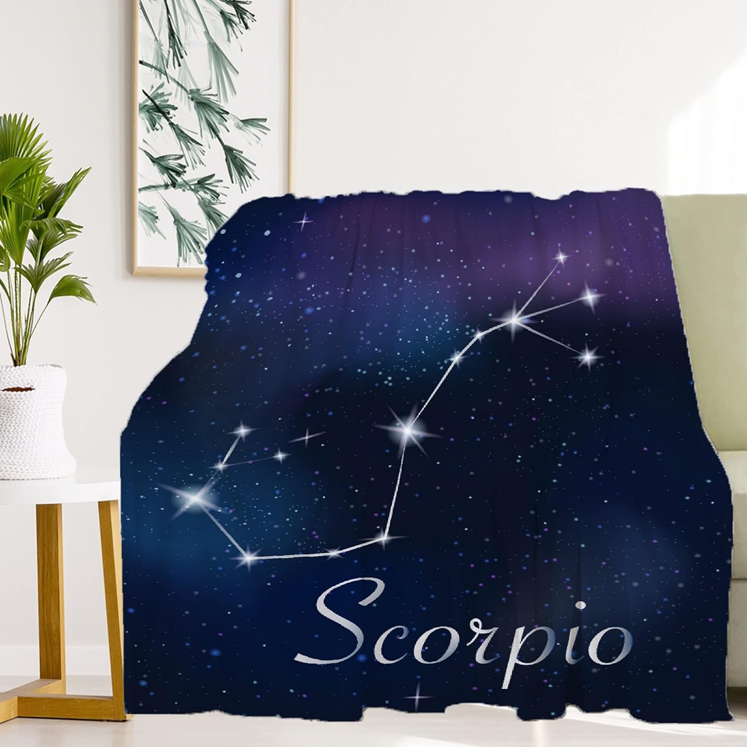 Constellation Zodiac Scorpio Blanket Soft Cozy Lightweight