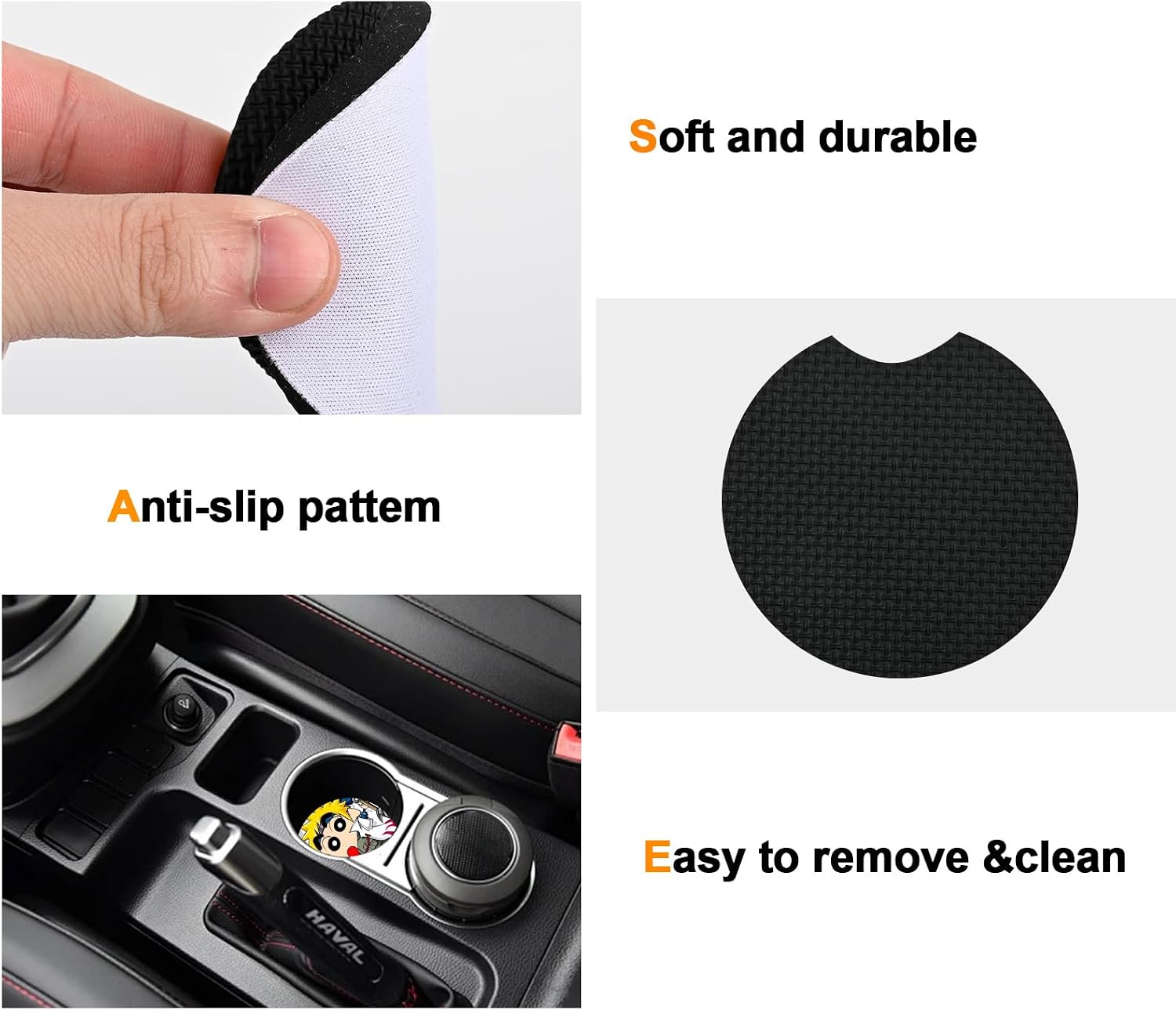 100Pcs Sublimation Car Coasters Blanks Set, 50 Pcs 2.75/0.25 in Neoprene Round Opening Sublimation Coasters, 25Pcs Self-Seal Bags & 25Pcs Car Coaster Display Cards for Sublimation DIY Funny Crafts