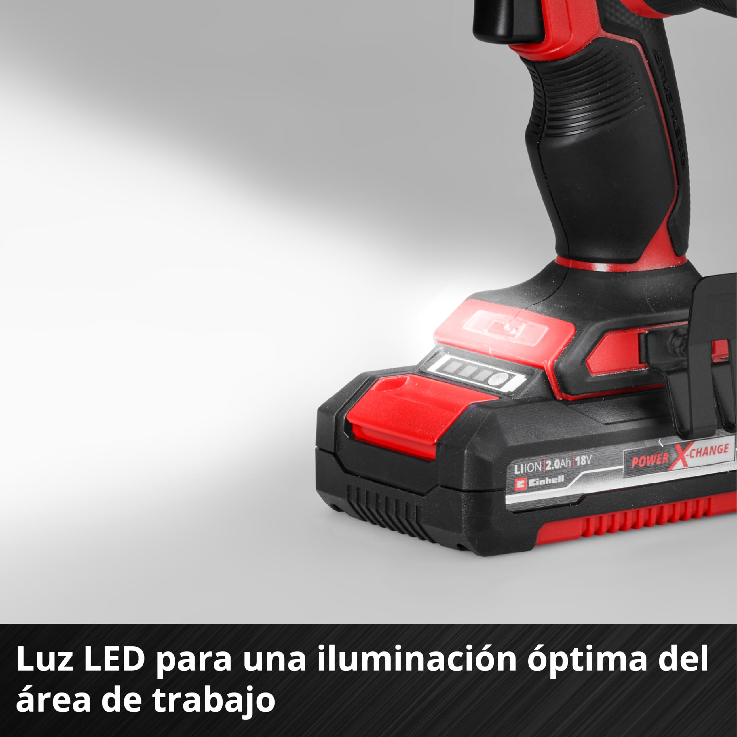 Einhell Professional Taladro percutor con batería TP-CD 18/70 Li-i BL Power X-Change (18 V, sin escobillas, 70 Nm, función de perforación por percusión 2x 2,0 Ah, cargador, E-Case)