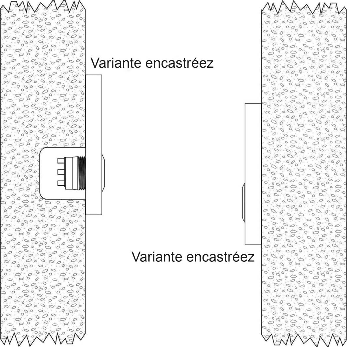 Sonnette Metzler avec Gravure + Bouton Poussoir optionnels | RAL 7016 Anthracite | 11 x 11 cm | Stella