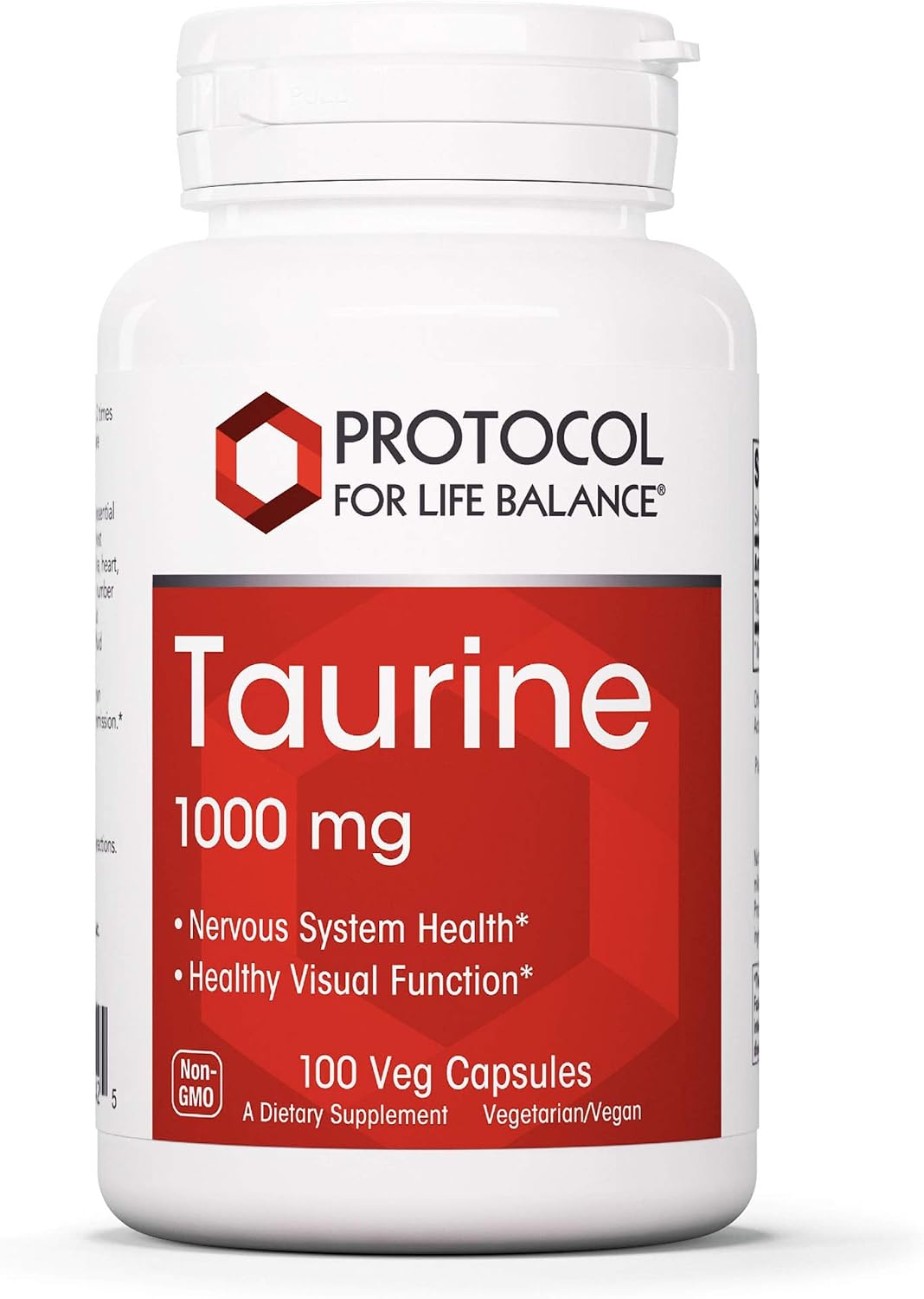Protocol Taurine 1,000mg - Amino Acid Like - Muscle, Heart, Brain, and Eye Health - 100 Veg Caps