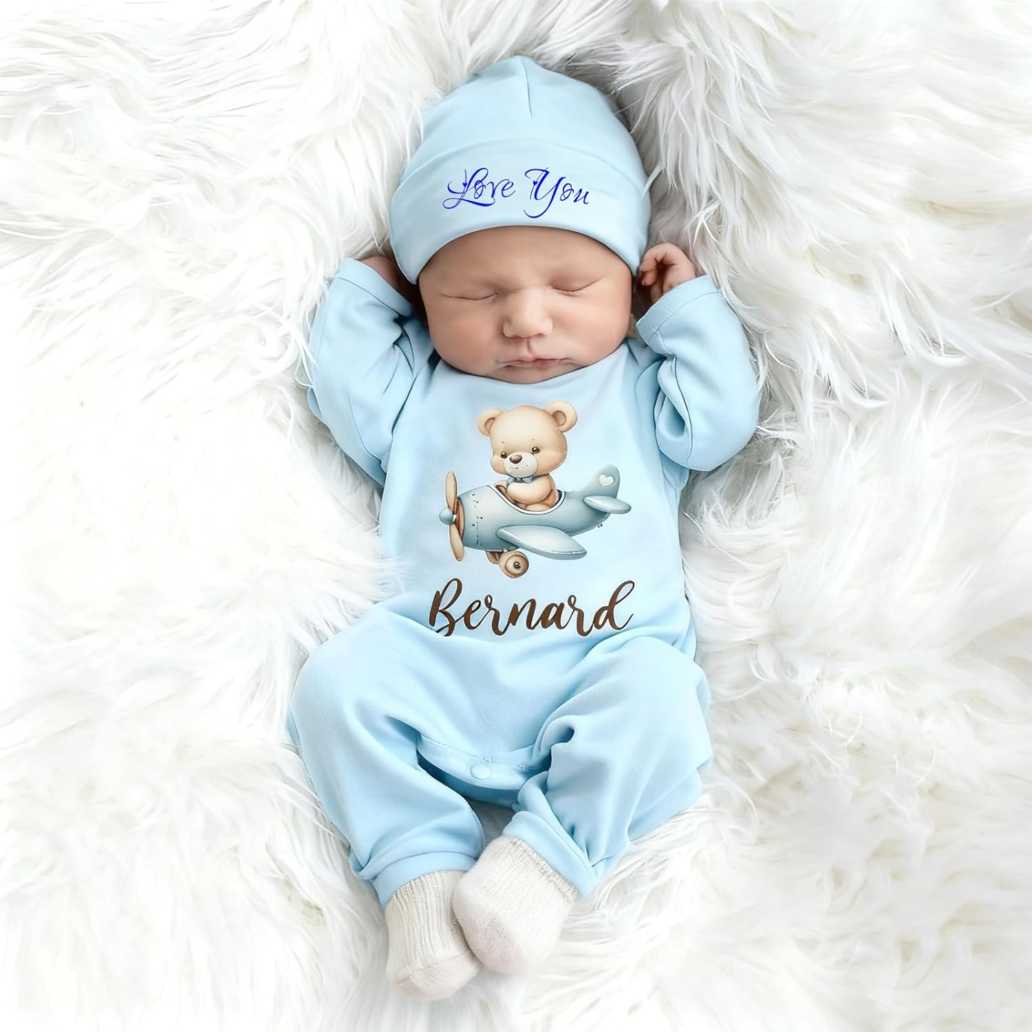 Custom Newborn Outfit Coming Home Personalized Name Baby Clothes 0~6M Customized Girl Boy Clothes Fall Outfit - Image 5