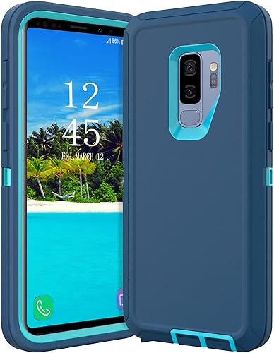 Funda protectora a prueba de golpes para Samsung Galaxy S9 Plus, 6.2 pulgadas (azul claro)