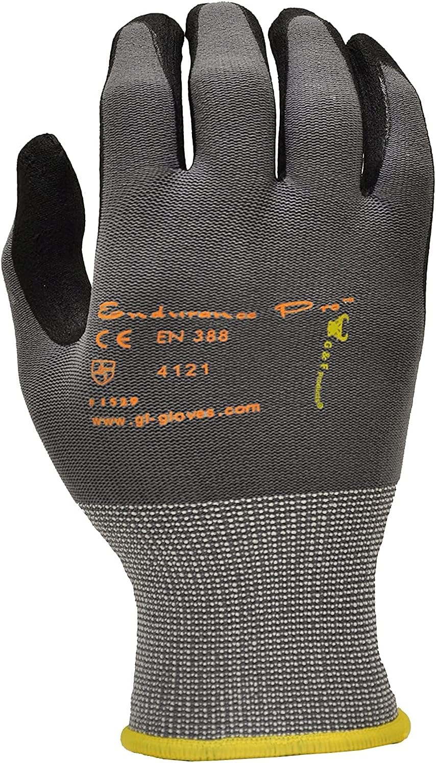 G & F Products Endurance Pro Seamless Knit Nylon Gloves with Micro Form Nitrile Grip, XLARGE (Pack of 12) (1529XL-DZ) Black