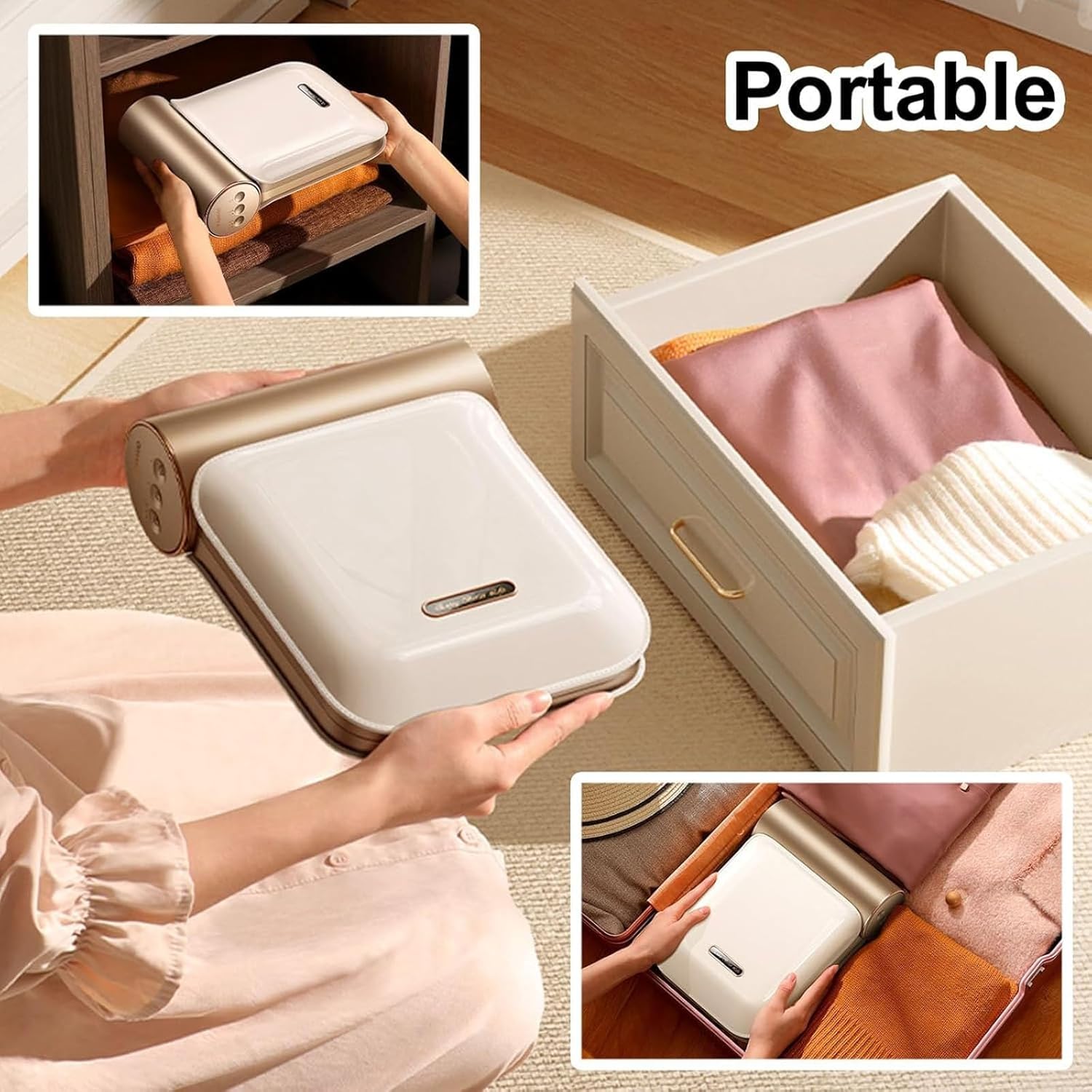 Electric Clothes Dryer, 400W Portable Heated Clothes Airer,Foldable,with 8Hr Timer, for Travel Home Appartments