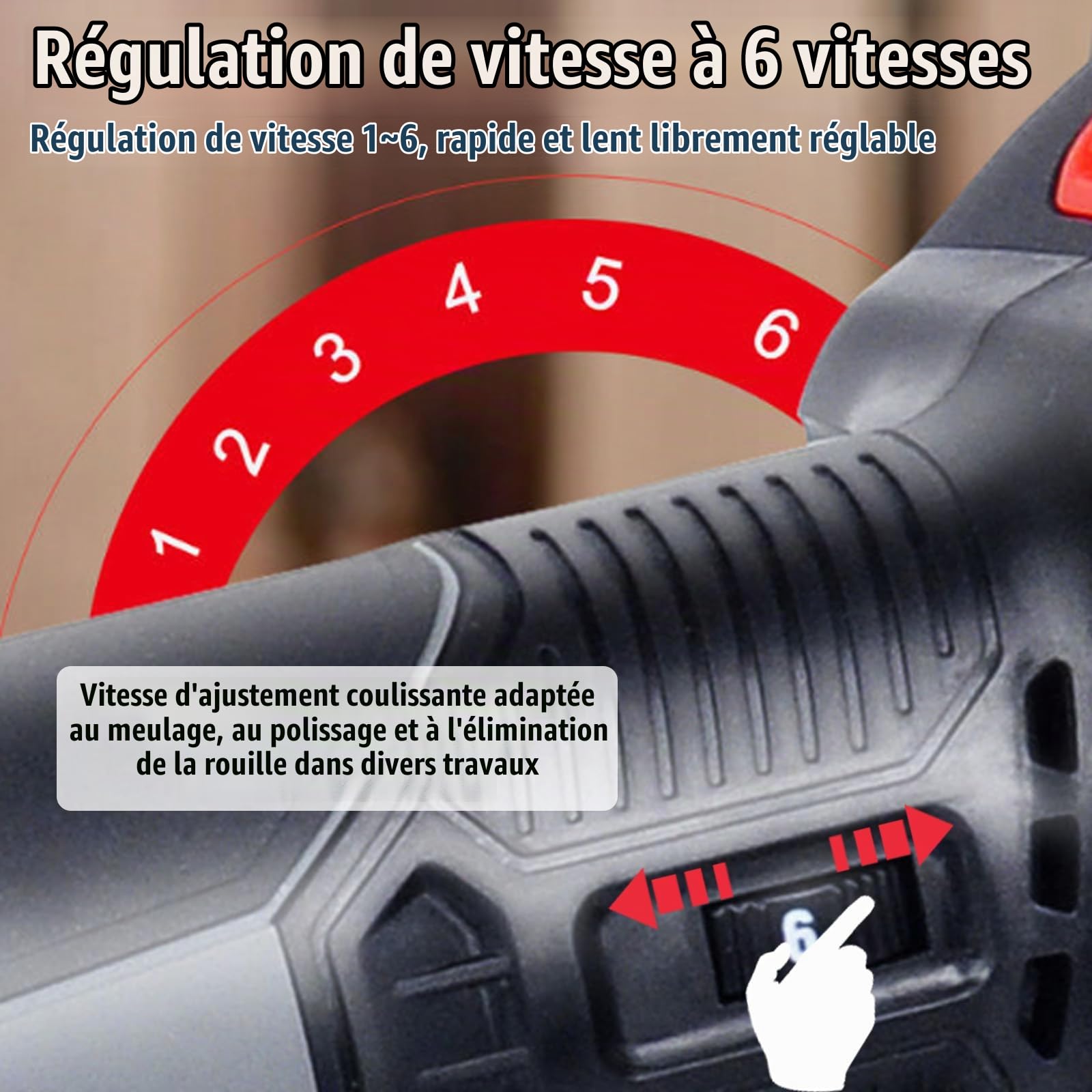 Ponceuse Bande Batterie pour Makita 18V, Ponceuse Sans Fil Sur Multi Ponceuse Lime électrique 10 x 330 mm 3 Bandes Abrasives 6 Vitesses Réglables 35° (Sans Batterie)