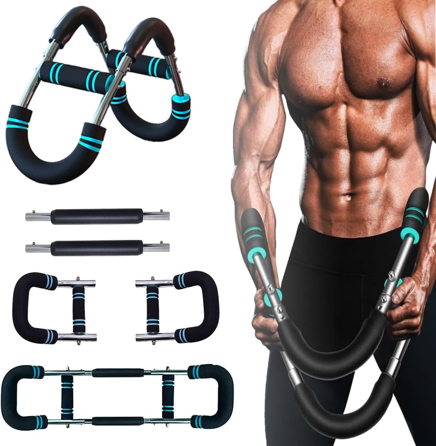 Ultimate Twister Arm Trainer, Adjustable 40-100lbs Portable Spring Resistance Chest & Arm Workout Equipment , Portable Detachable Upper Body Fitness Machine for Home & Gym.