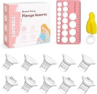 LOTBILL 10PCS Flange Inserts 13/15/17/19/21mm for Momcozy S12 Pro/S9 Pro, Medela, Spectra - 24mm Wearable Pump Shields for Pain-Free Pumping