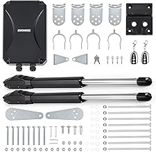 CO-Z Motore Cancello Battente 2 Ante 80W Automazione Cancello Battente con 2 Telecomandi per Porte Fino 800kg 6m Cancello Automatico Battente Compatibile con Batteria Solare
