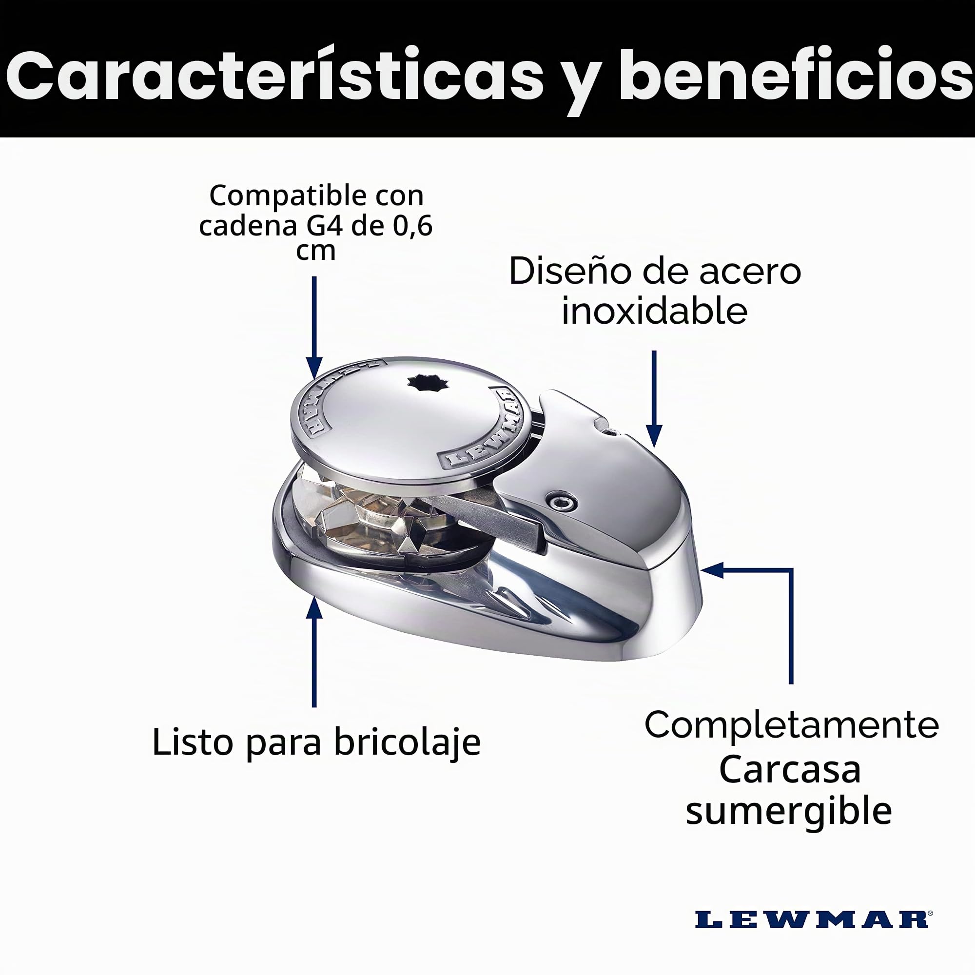 Lewmar® V700 12V 1/4 Pulgadas con Interruptor, Interruptor basculante y Caja de Control